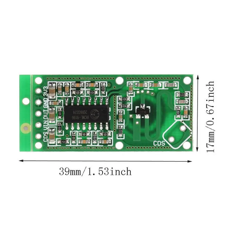 

5PCS/Set RCWL-0516 Microwave Radar Sensor Module Human Body Induction Switch Module Intelligent Sensor 4-28V 100mA