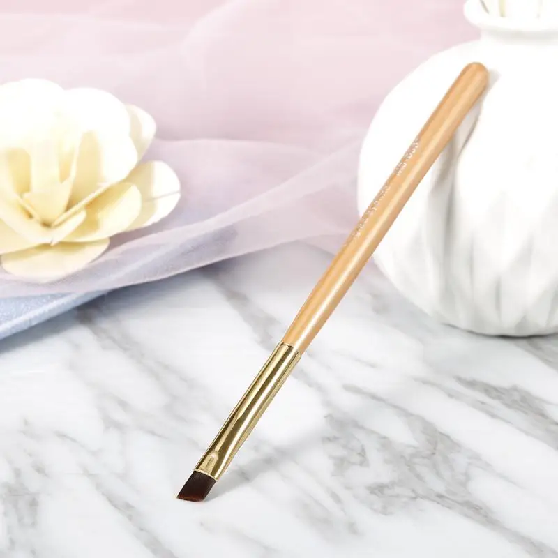 Супермягкая кисть для бровей с металлической ручкой кисти теней губ