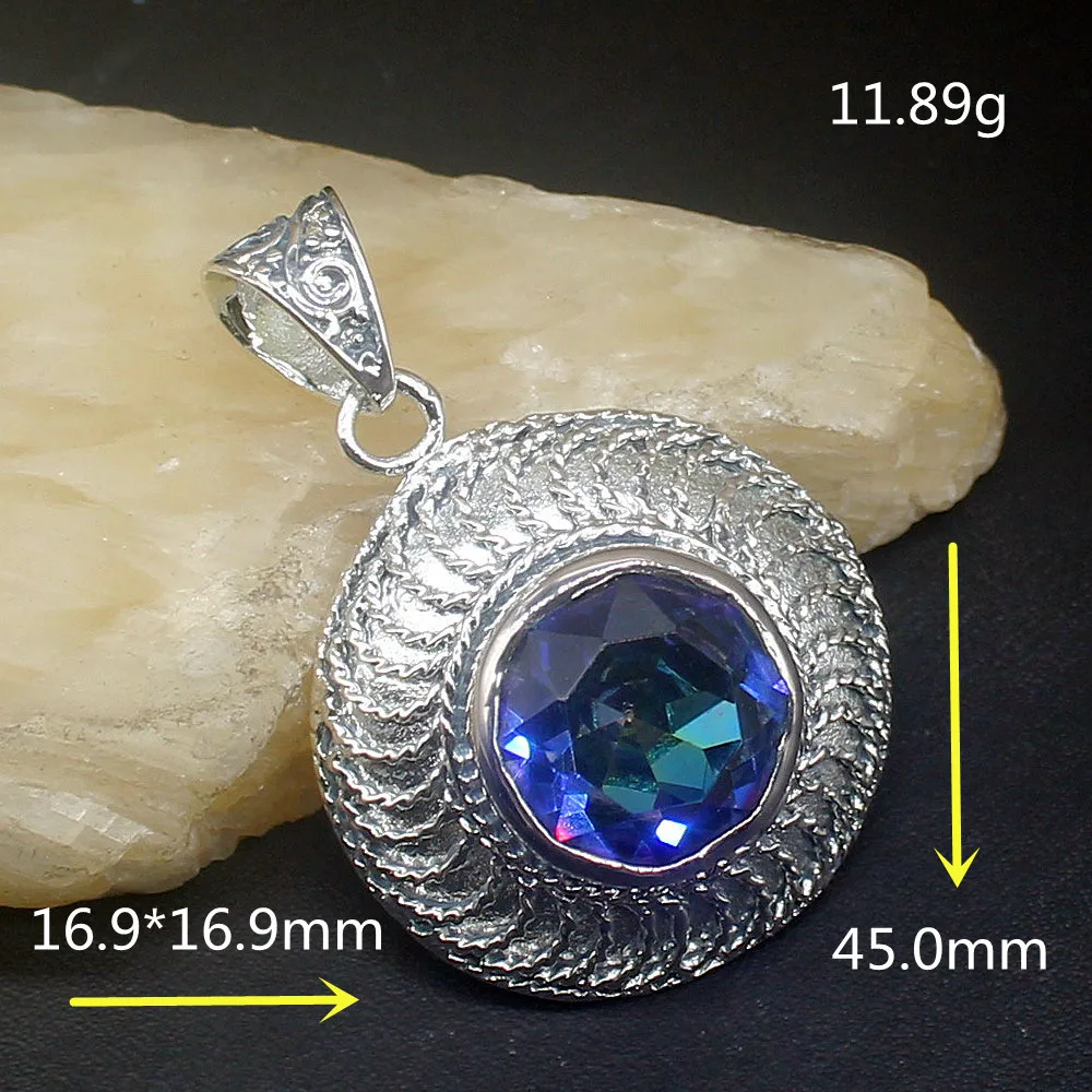 Gemstonefactory ювелирные изделия большая акция серебро 925 пробы античный круглый