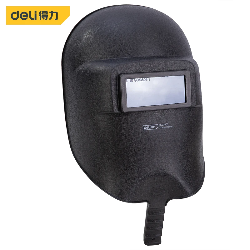 

Deli Hand-Held Welding Mask PP Material Adjustable Shade Welder Cap Masks Autos Shades Decoration Essential Wide Application