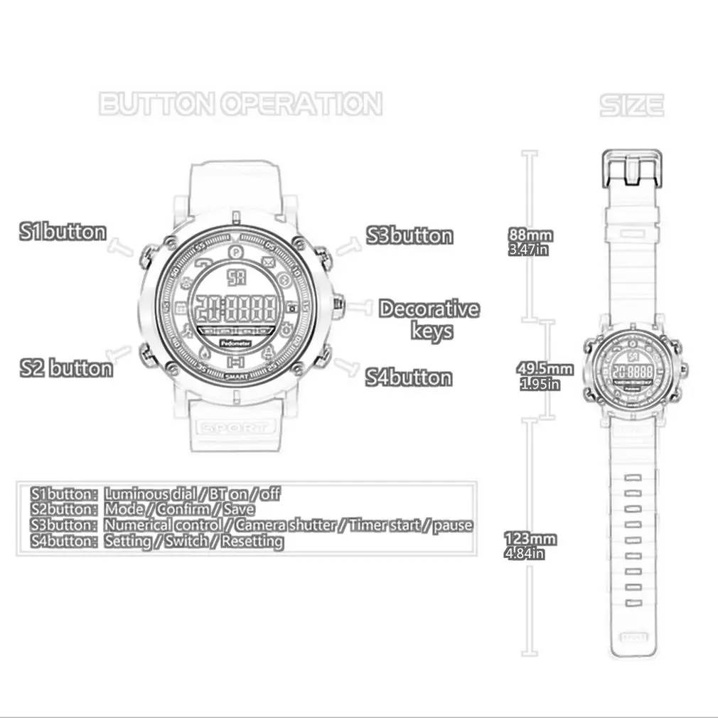 

EX19 Men Fashion Watches Soft Silicone Belt Watch Smart Clock Wrist Decor intelligent Watch Bracelet