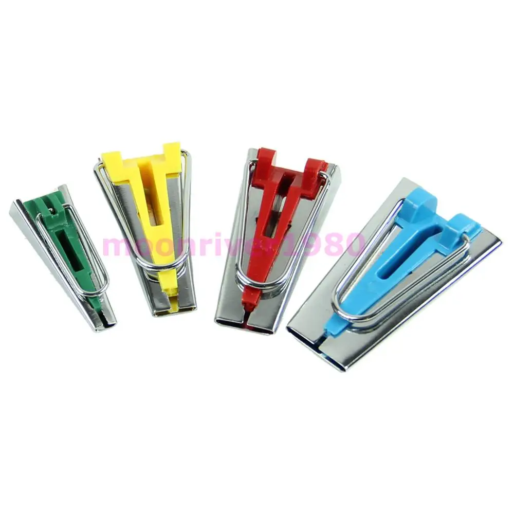 

1 Set 4 Size Fabric Bias Tape Maker Tool 6mm 12mm 18mm 25mm Sewing Quilting