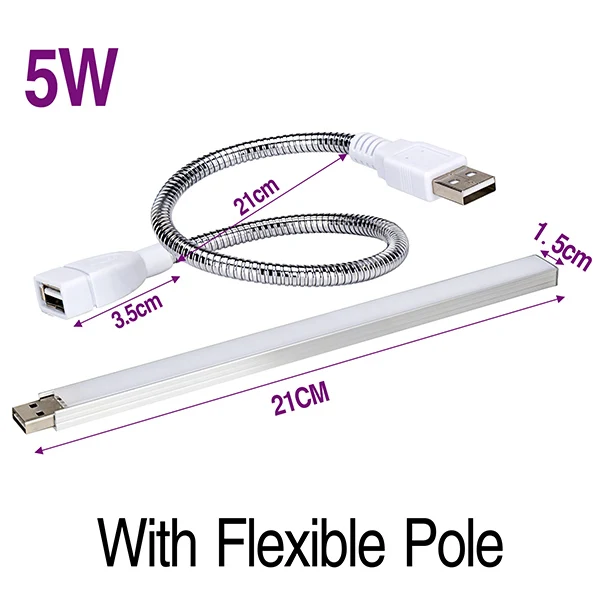 5W with Pole USB СВЕТОДИОДНЫЙ светильник для выращивания, полный спектр, 3 Вт, 5 Вт, DC, 5 В, фитолампия для теплицы, овощей, рассады, растение, светильник, ИК, УФ-лампа для выращивания, Фито - Испускаемый цвет: 5W with Pole