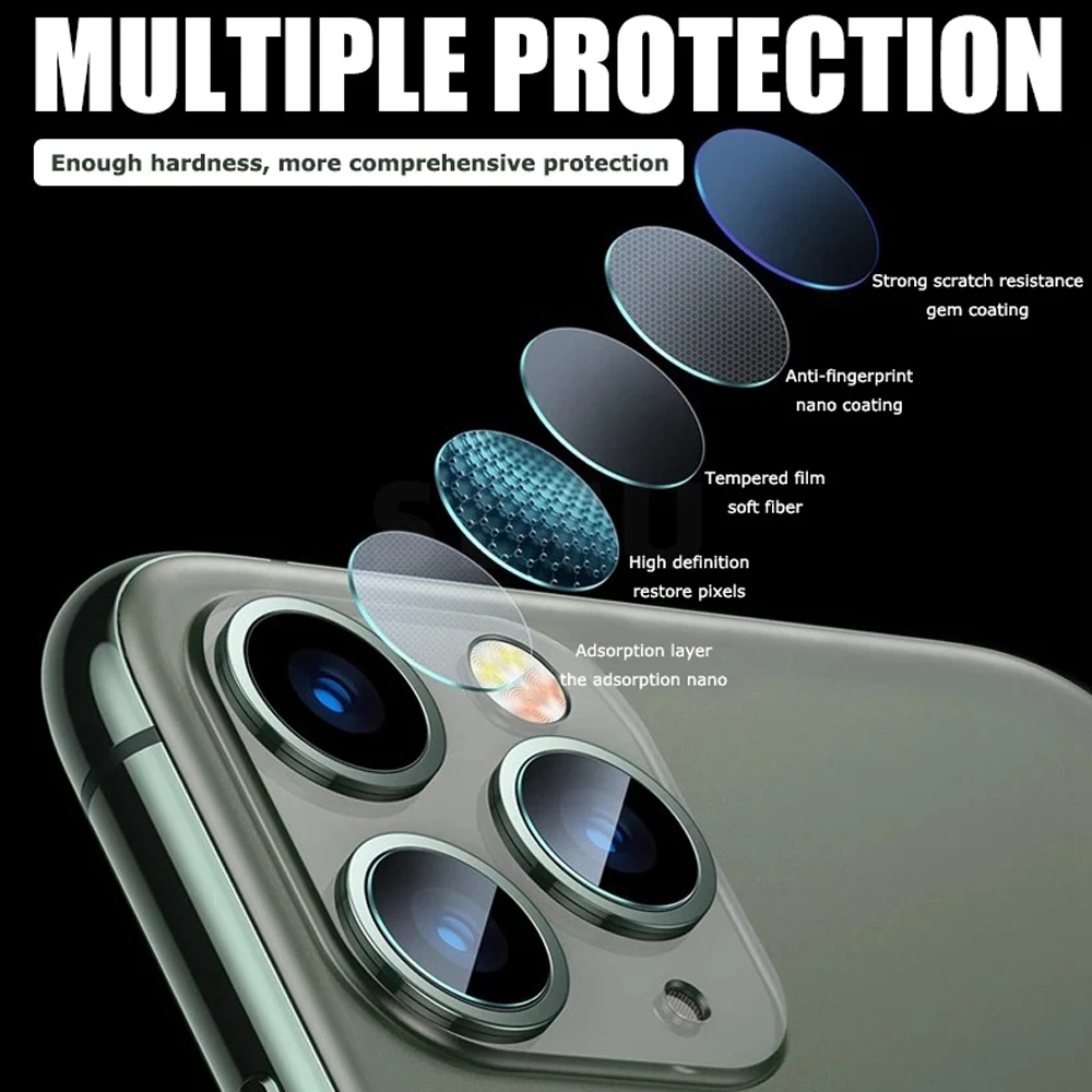 Защитное стекло для камеры iphone 12 mini 11 pro XS Max XR X 8 7 plus SE 2020 3/2/1 шт. | Мобильные