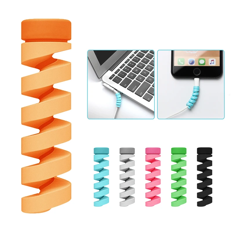 2Pcs Charging Cable Protector Saver Cover For Apple iPhone USB Charger Cord Adorable Protective Sleeve Phones | Электроника