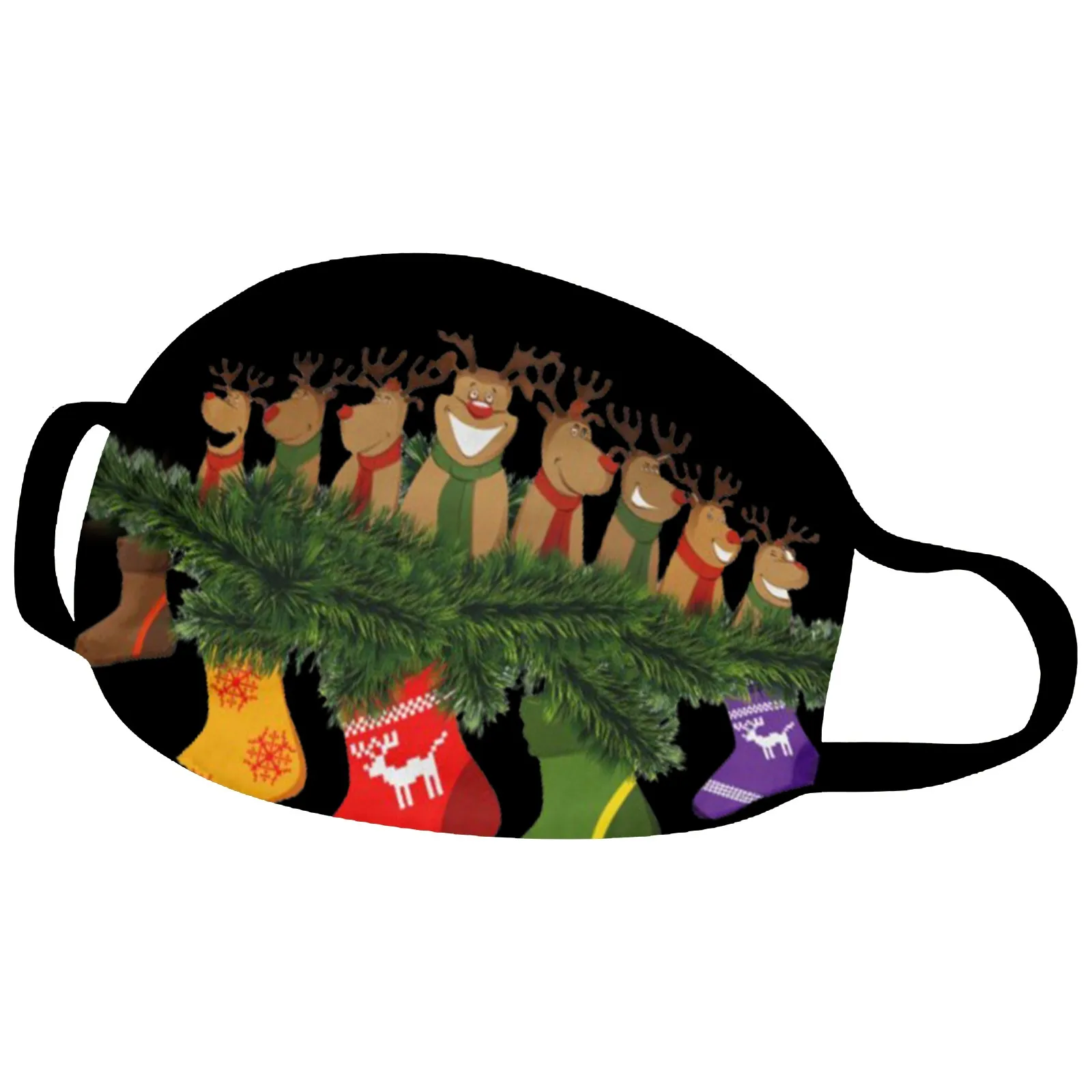 

2021 Happy New Years Christmas Print Mouth Masks Adult Fashion Washable Reusable Pollution Cover Face Masks Cubrebocas