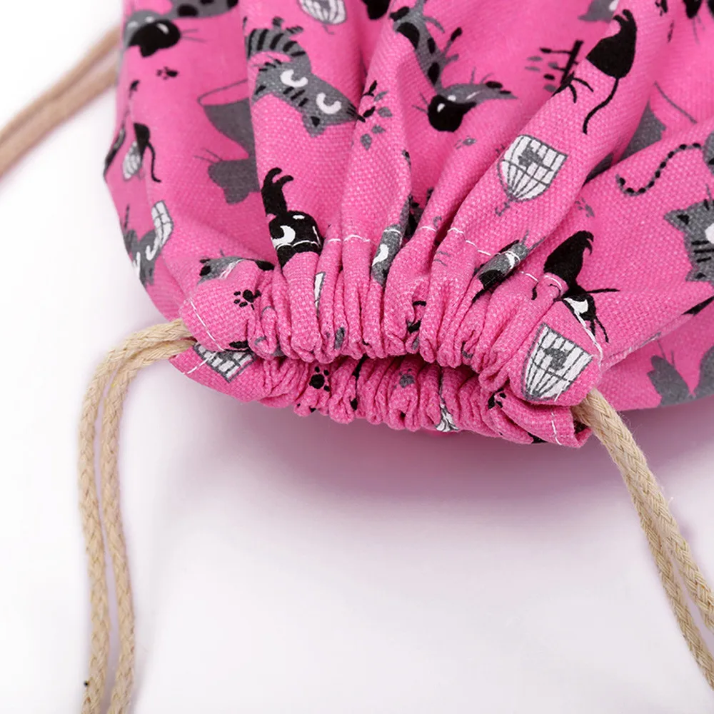 Женский рюкзак Холщовый на шнурке висящий мешок спортивный пляжный для