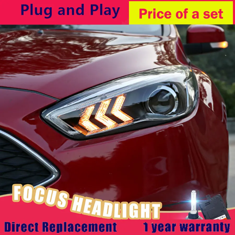 Car Styling for Ford FOCUS Headlights 2015-on New LED Headlight DRL Head Lamp Low Beam High Accessories | Автомобили и мотоциклы
