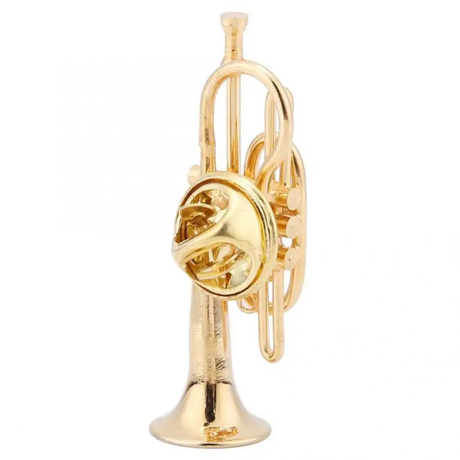 Уникальные мини-значки с золотым покрытием брошь на музыкальный тромбон