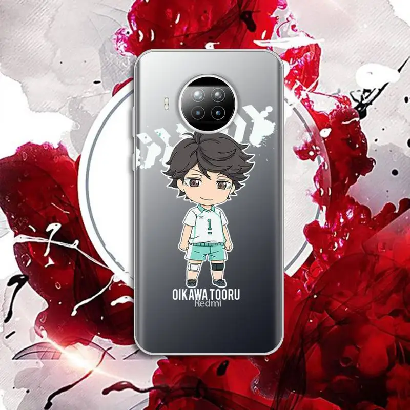 

Haikyuu Oikawa Japan volleyball anime Phone Case Transparent for Xiaomi Redmi note 10 t 8 9 pro lite 11