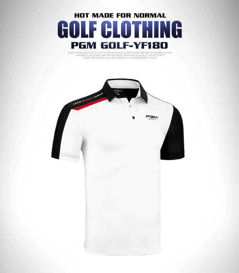 Футболка для гольфа PGM Одежда Для Гольфа Мужская быстросохнущая рубашка летняя