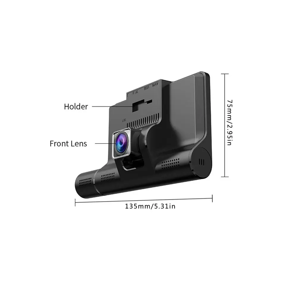 

Car Driving Recorder 909 Touch 3 Lens IPS HD Screen Auto Video Recorder Dash Cam Auto DVR Camera Monitor