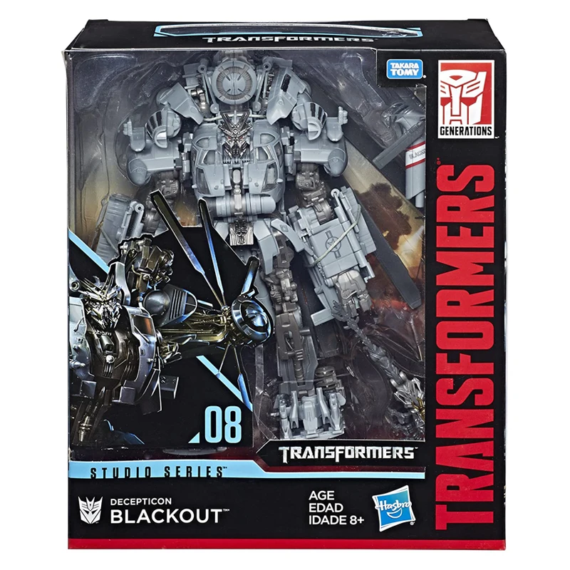 Hasbro Transformers Toys Leader Class Movie 1 Studio Series 08 Decepticon Blackout экшн фигурка модель игрушки для