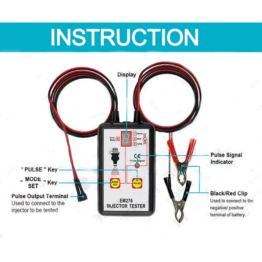 

Professional EM276 Injector Tester Fuel Injector 4 Modes Tester Powerful Fuel System Scan Tool EM276 Injector Tester