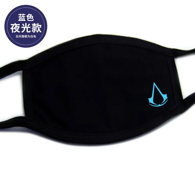 KZblack-5034 Assassin's Creed mask night lighting men's and women's autumn and winter animation game Tide cotton - Цвет: KZblack-5034