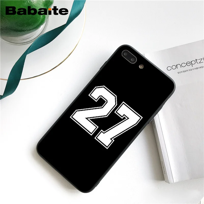 Babaite футбол счастливое число и буква чехол для телефона iphone 11 Pro 11Pro Max X XS MAX 6 6s 7 7plus 8 8Plus 5 5S SE XR
