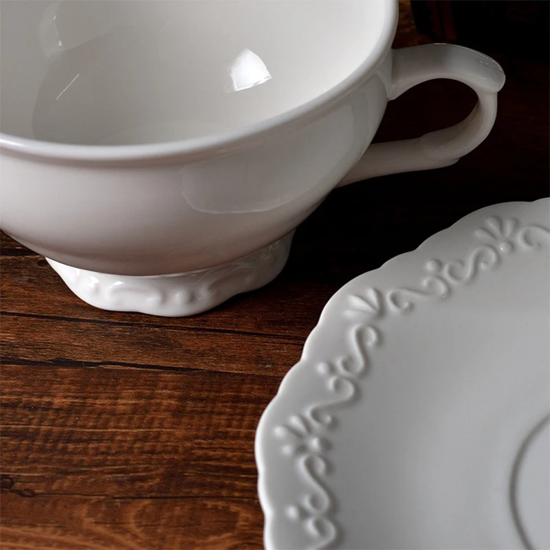 

350ml Ceramic Coffee Cup Set Exquisite Hotel Club High Grade Coffee Cup Saucer Set
