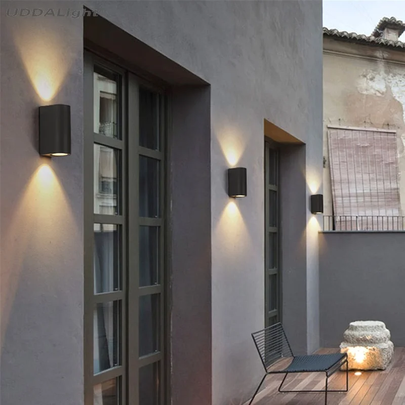 Круглый вверх вниз открытый настенный светильник Ip65 крыльцо Водонепроницаемый