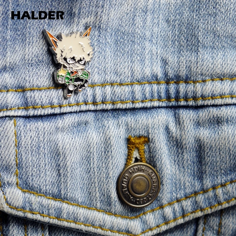BR0051 аниме halder My Hero Academy металлические броши булавки на лацкан рюкзак ткань украшения значок ювелирные изделия аксессуары безделушки подарок