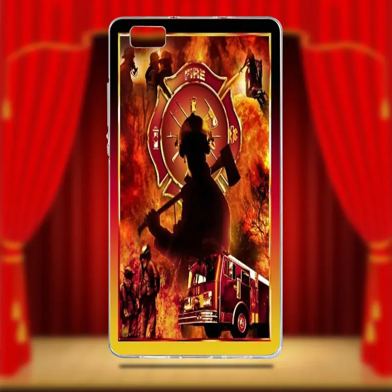 Soft TPU Mobile Phone Accessories for Huawei P8 P9 P10 Mate 10 Pro Y5 Y6 Y3 II Y7 Honor 6X 7X 9 Lite Emt Fireman Fire Rescue | Мобильные