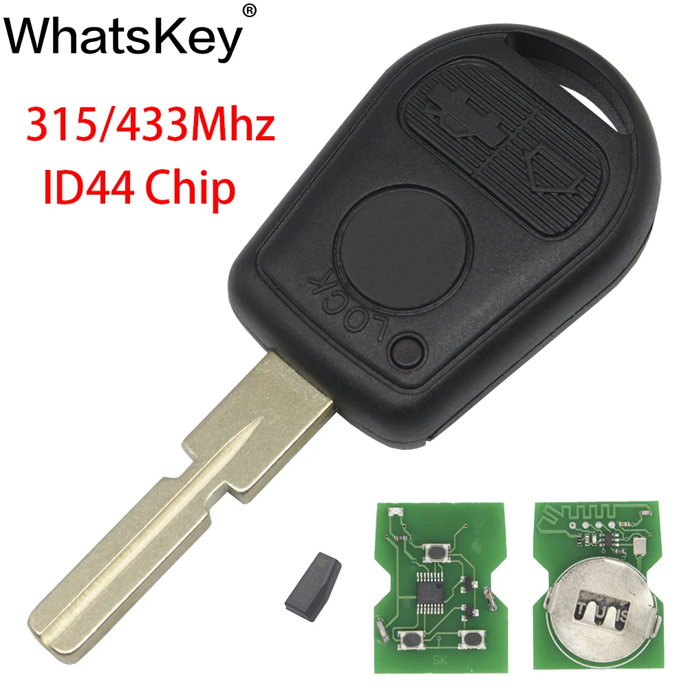 Замена дистанционного ключа WhatsKey 3 кнопки подходит для BMW E31 E32 E34 E36 E38 E39 E46 X5 Z3 HU58 Blade