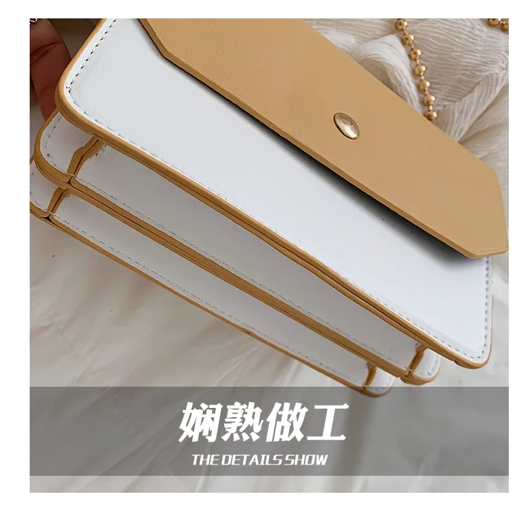 Новинка 2019 года сумка на одно плечо с цепочкой из бисера и двойным поясом