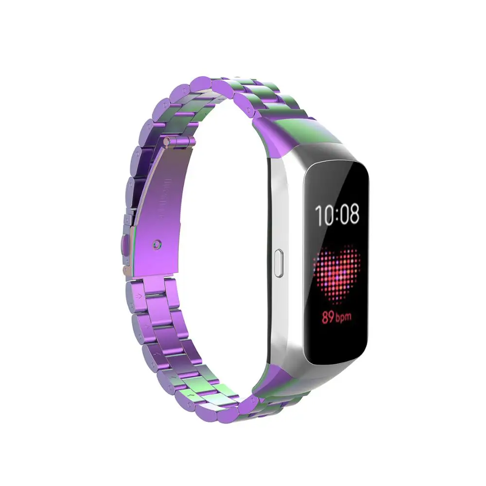 as shown Металлический браслет для часов Ремешок для samsung Galaxy Fit SM-R370 - Цвет: as shown