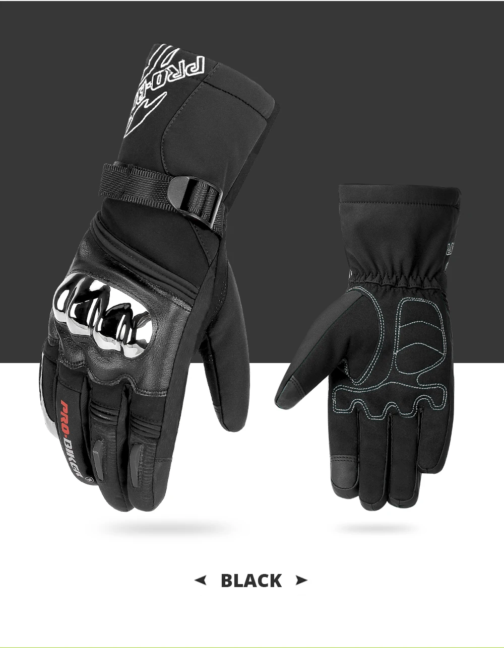 SUOMY Motorcycle Gloves Men Waterproof Windproof Winter Guantes Moto Gloves Touch Screen Motorbike Riding Gloves