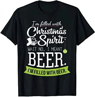 

Забавная Рождественская футболка с пивом и рождественским духом