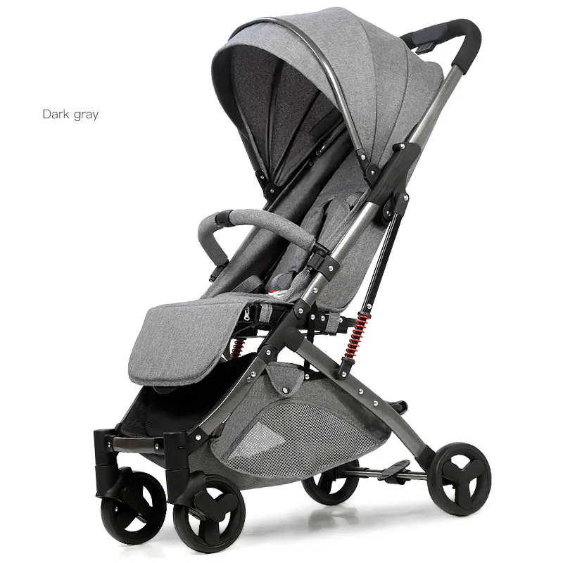 grey frame deepgrey Быстрая! 5,8 Кг ультра-светильник, детская коляска, переносная, складная, ударопрочная, детская коляска с зонтиком, 170 градусов, переносится на самолет - Цвет: grey frame deepgrey