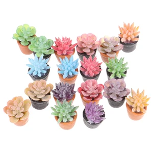Миниатюрные Мини-горшечные растения для кукольного домика 1:12, модель суккулента, имитация мебели, игрушки, аксессуары, 5 шт.