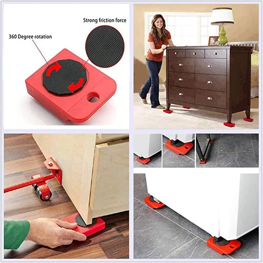 

Upgrade Heavy Duty Furniture Lifter with 4 Sliders Heavy Furniture Moving Tools Move Transport Set for Bulky Heavy Loads in Home