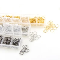 1050pcs mix sizes gold bronze silver color open jump ring for diy resin mold keychains jewelry finding making accessories