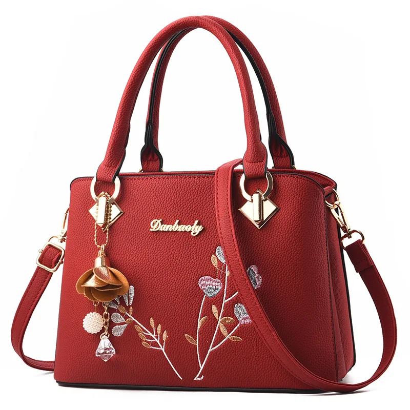 

Brand Messenger Women's Bag 2021 Fall New Fashion High Quality Handbag Large Capacity Leisure Embroidered Shoulder Bag Women
