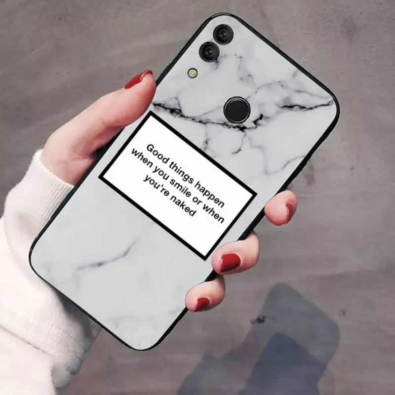 

Marble writing art Phone Case For Huawei Honor 7C 7A 8X 8A 9 10 10i Lite 20 NOVA 3i 3e
