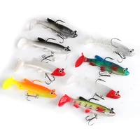 new hot sales red fishtail fishing lures luya bait 8cm 12g lead coating soft bait fishing tackle package fish simulation bait
