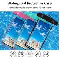 universal ipx8 waterproof phone case water proof bag mobile phone cover for below 7 2inch phone diving swimming camping supplies