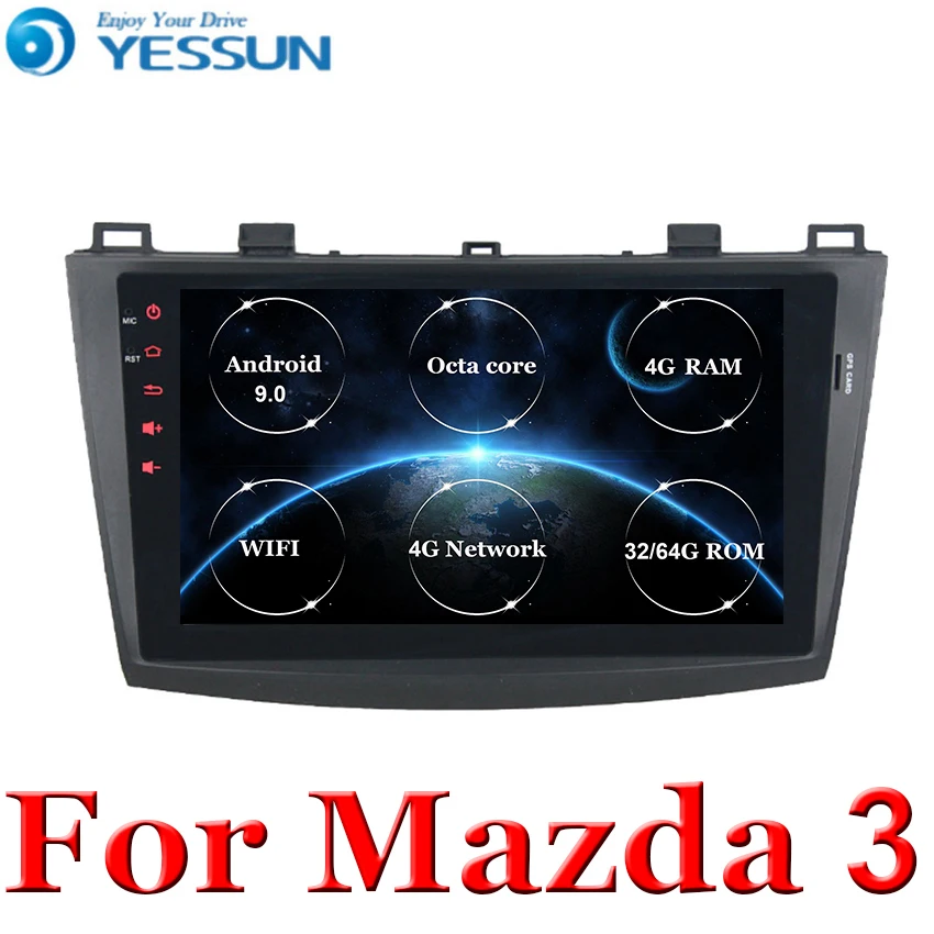 Для Mazda 3 2009 2010 2011 2012 2013 Android 9 Автомобильный gps Радио стерео wifi бесплатная карта
