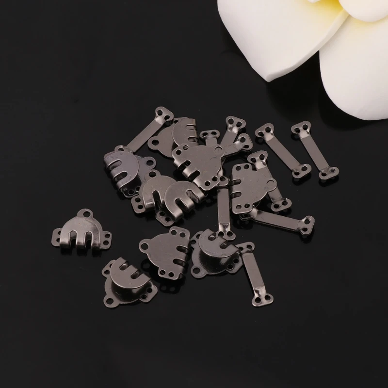 

10x Trouser Skirt Hooks + Bars Fasteners For Suit Pants Extenders Tailor Sewing