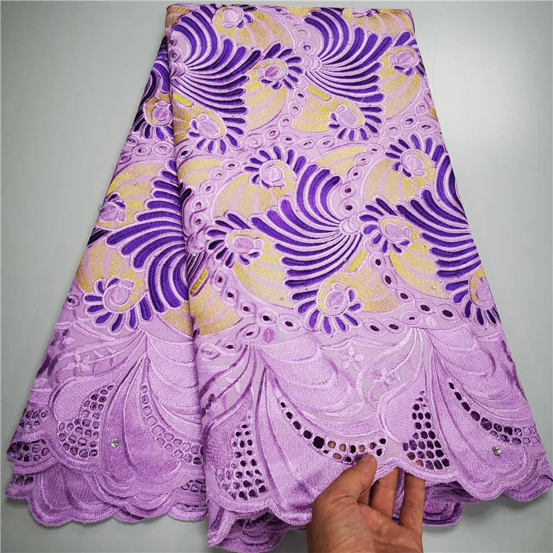Новинка 2021 швейцарская вуаль кружевная ткань 100% хлопок вышивка высокое качество