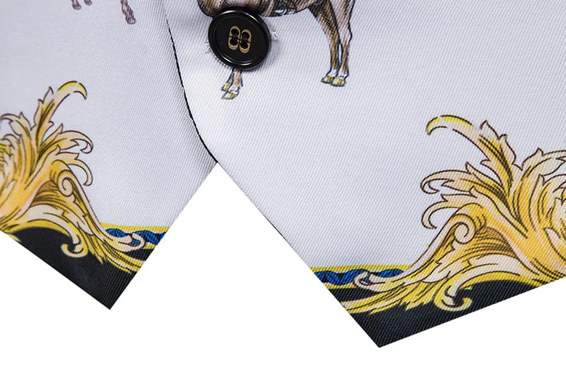 

Mens White Baroque Suit Vest 2020 Brand Slim Fit Single Breasted Waistcoat Men Party Wedding Tuxedo Vest Men Chaleco Hombre XXL