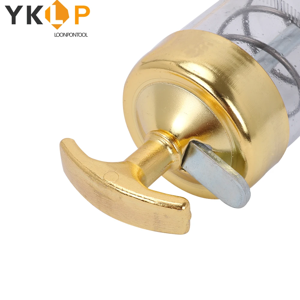 

600cc Grease Gun Kit Transparent Double Vent Pistol Grip Manual Grease Gun for SUV Truck Excavator General