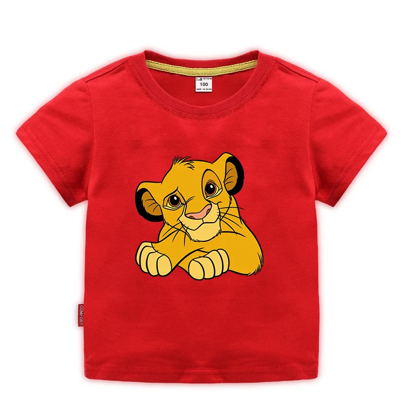 

11 colors 2-10T baby boys and girl T 100% Cotton lion king T Shirt Children T Shirts Boys Clothing Kids Clothes Summer Tops