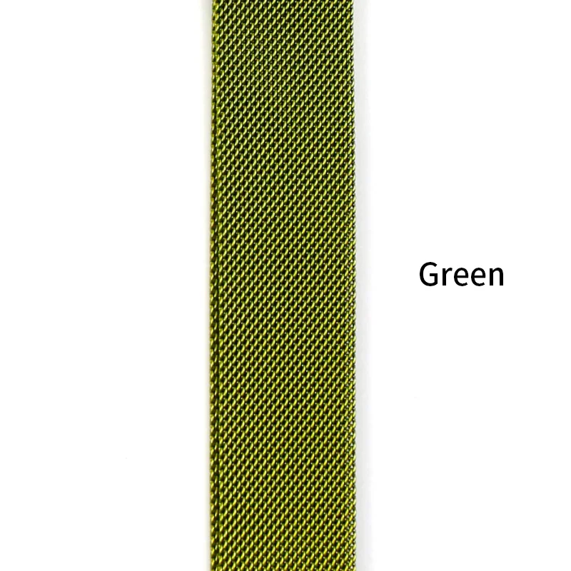 Green DIMU Миланский Браслет, Браслет для наручных часов Apple Watch, версии 5/4/3/2/1 38 мм 42 мм Нержавеющая сталь ремешок для наручных часов iWatch, 40 мм, длина-44 мм, ремешок для часов - Цвет ремешка: Green