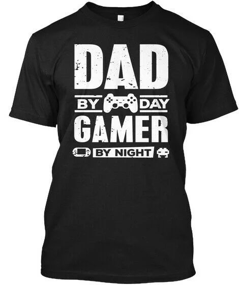 

Gamer Tshirt Daddy by Day Gamer by Night T-Shirt for Men Women Size S - 5XL