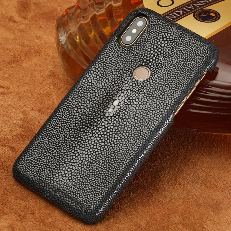 Gray Чехол для телефона чехол для Xiaomi mi 5s 6 8 9 A1 A2 lite Max 2 3 mi x 2s натуральный жемчуг рыбья кожа для Redmi Note 4 4x 4A 5 Plus - Цвет: Gray