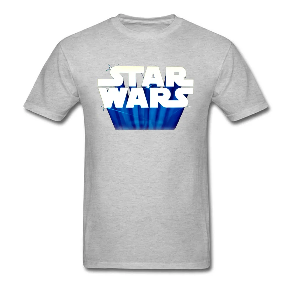 Новинка 2018 Звездные войны логотип напечатанный Мужская футболка черный белый