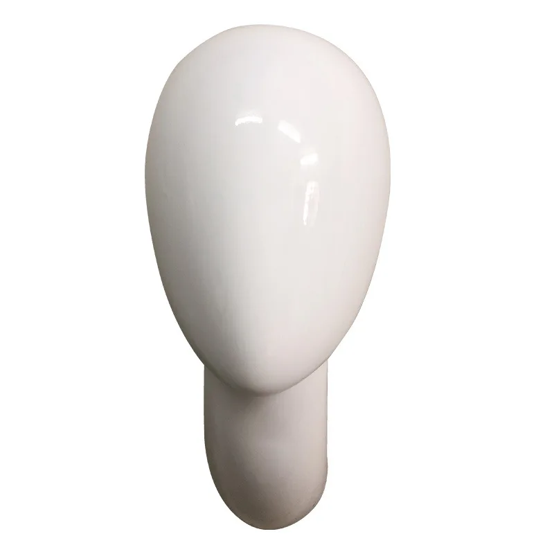 Белый стекловолокно настенный женский манекен головы для парика и шляпы дисплей