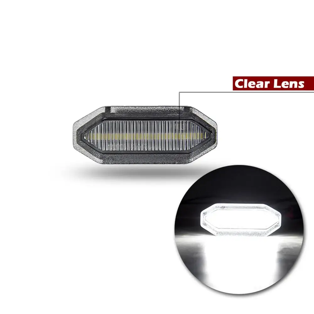 6Pcs Smoked Lens or Clear Front Upper Grill Mesh Grille White LED DRL Daytime Light For Ford Mustang 2015-2019 | Автомобили и