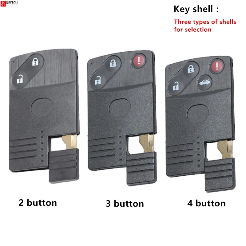 Keyecu замена Смарт карта пульт дистанционного ключа оболочки 2/ 2 + 1/ 3/ 3 4 кнопки и